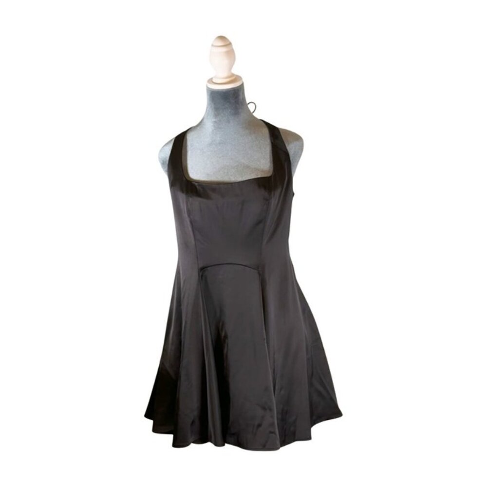 Free People Mallory Mini Dress 🖤 Size 12 - Chic & Flirty!